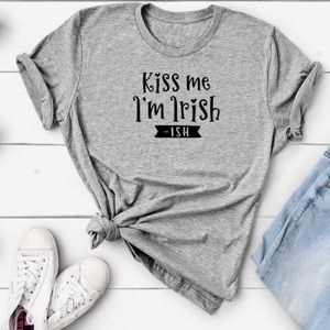 Cute kiss me I’m Irish tee tshirt! Womens short sleeve-NEW custom made to order